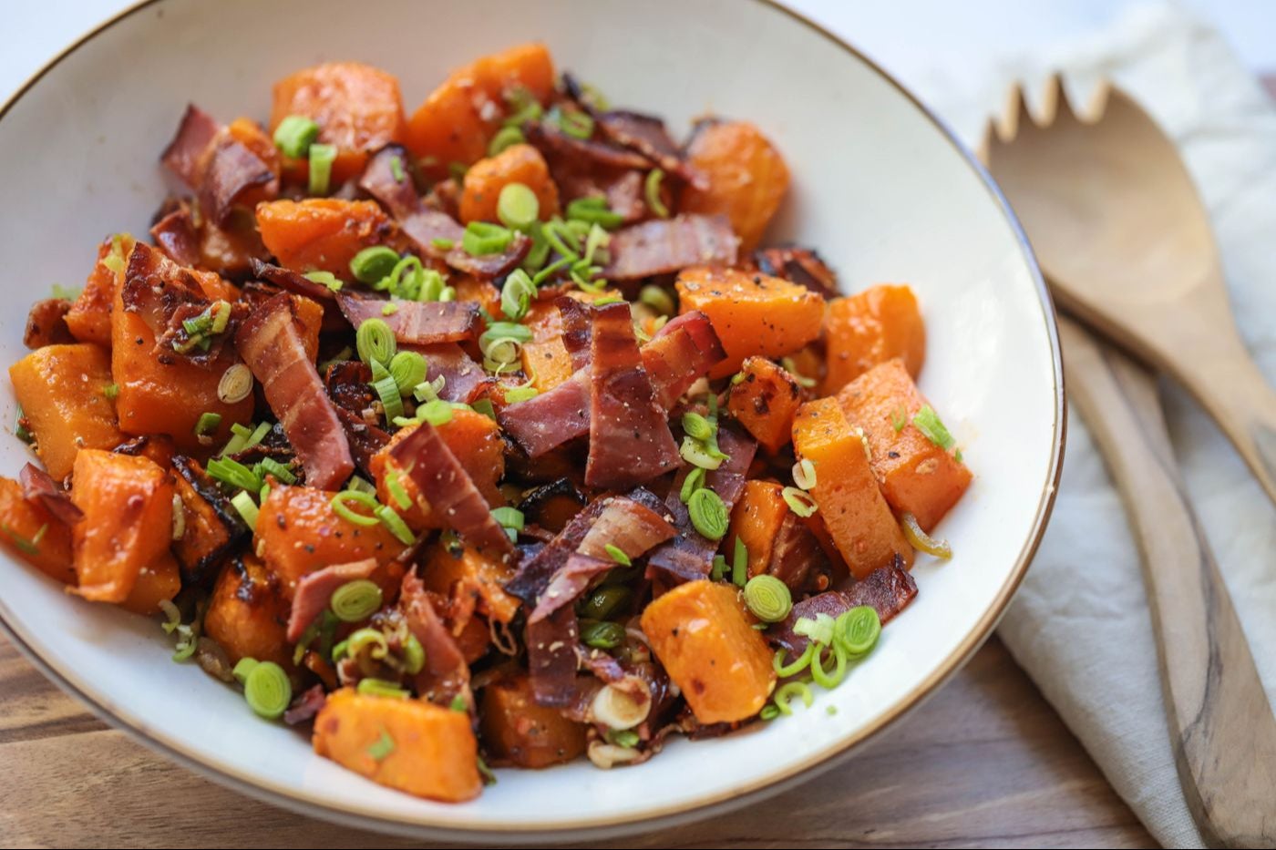 Butternut Squash & Bacon Salad