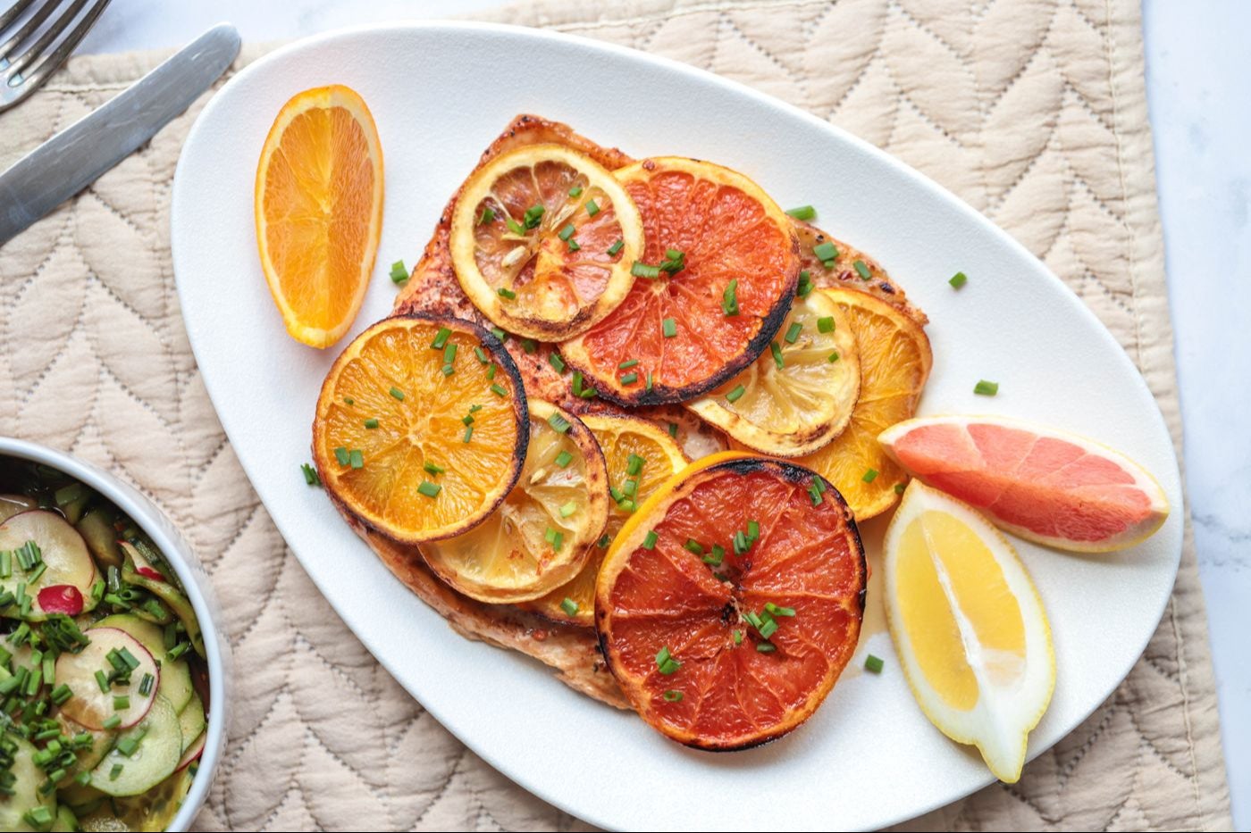 Citrus Salmon & Cucumber Salad