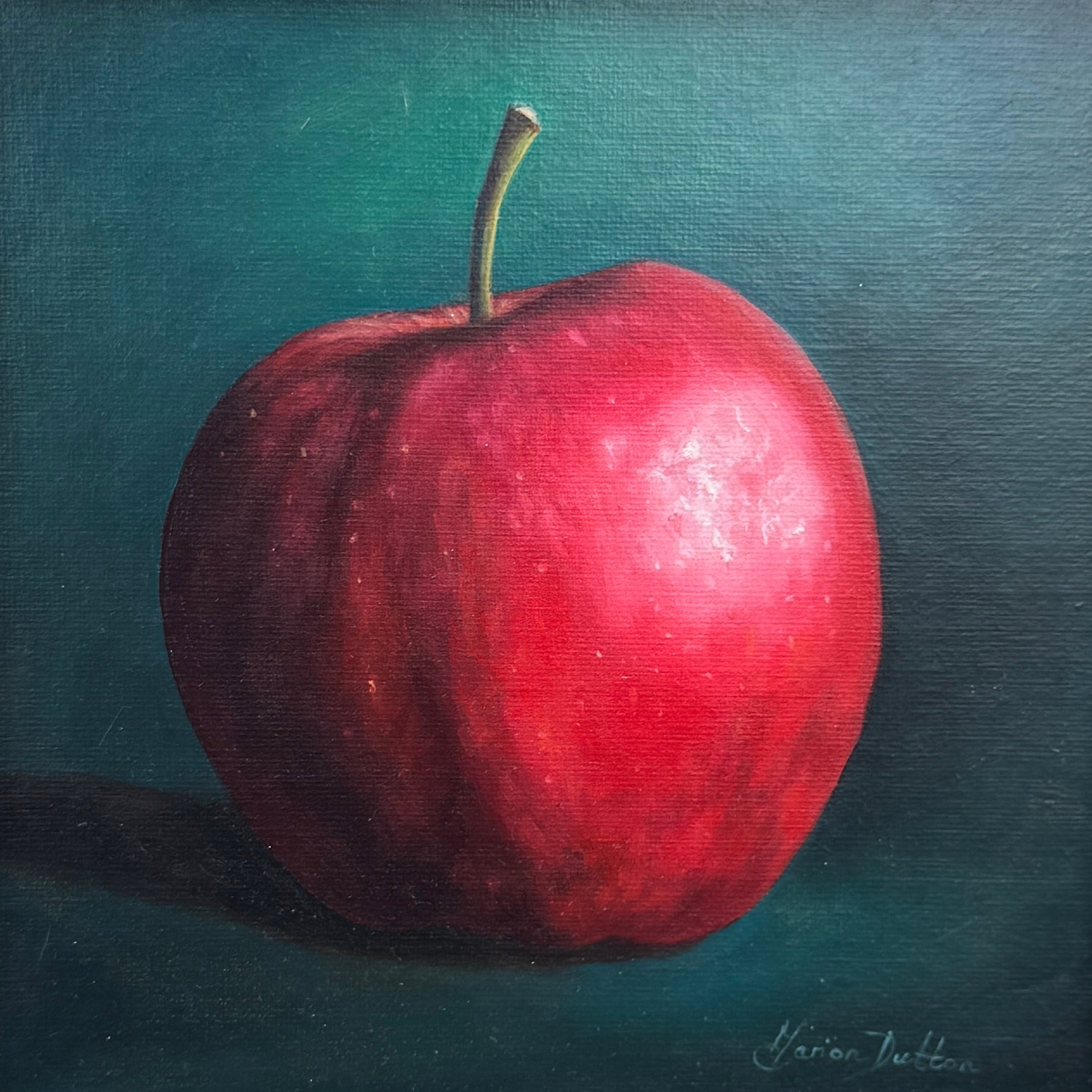 Apple study oil painting