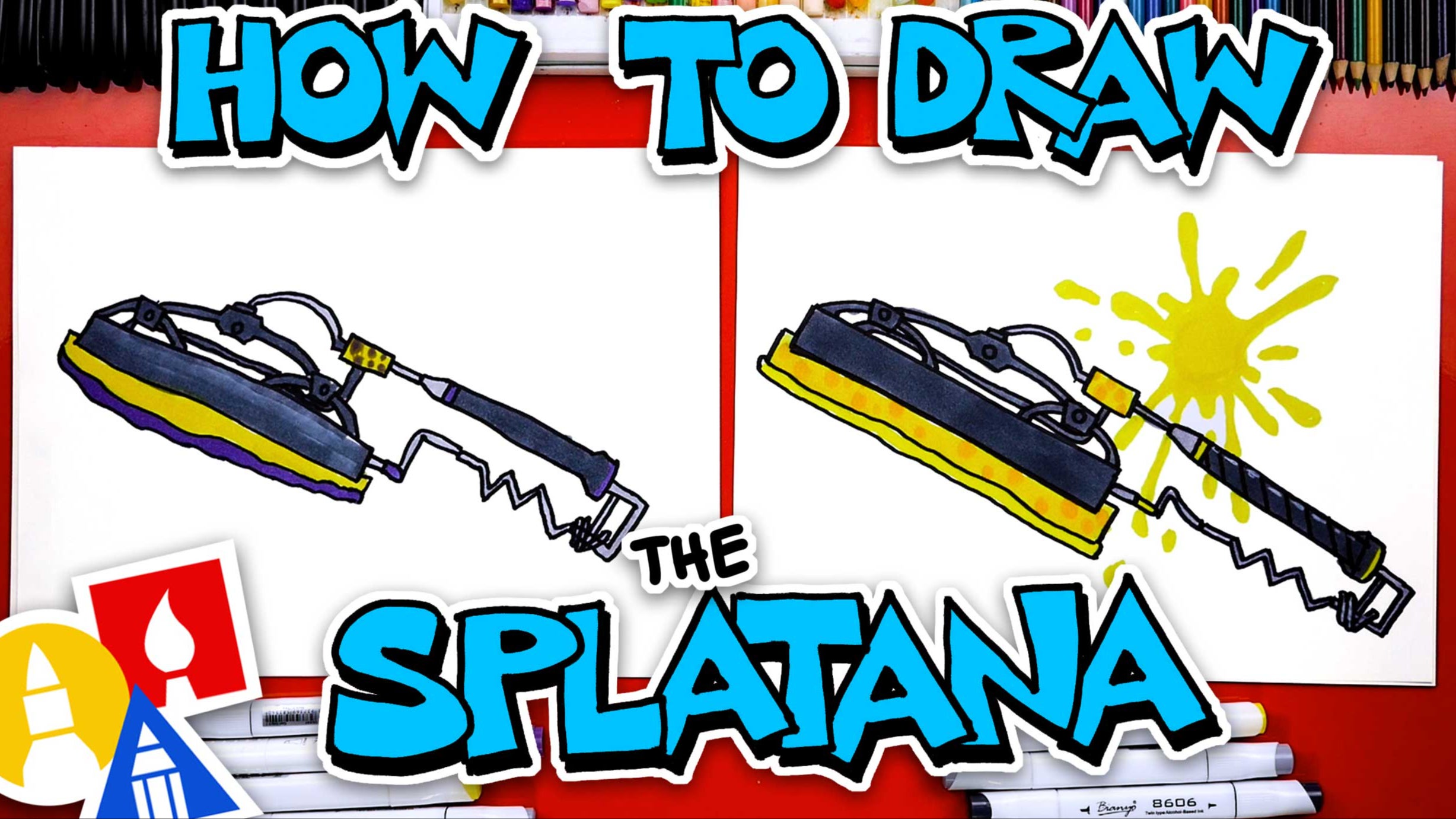 How To Draw Splatoon 3 Splatana Art For Kids Hub
