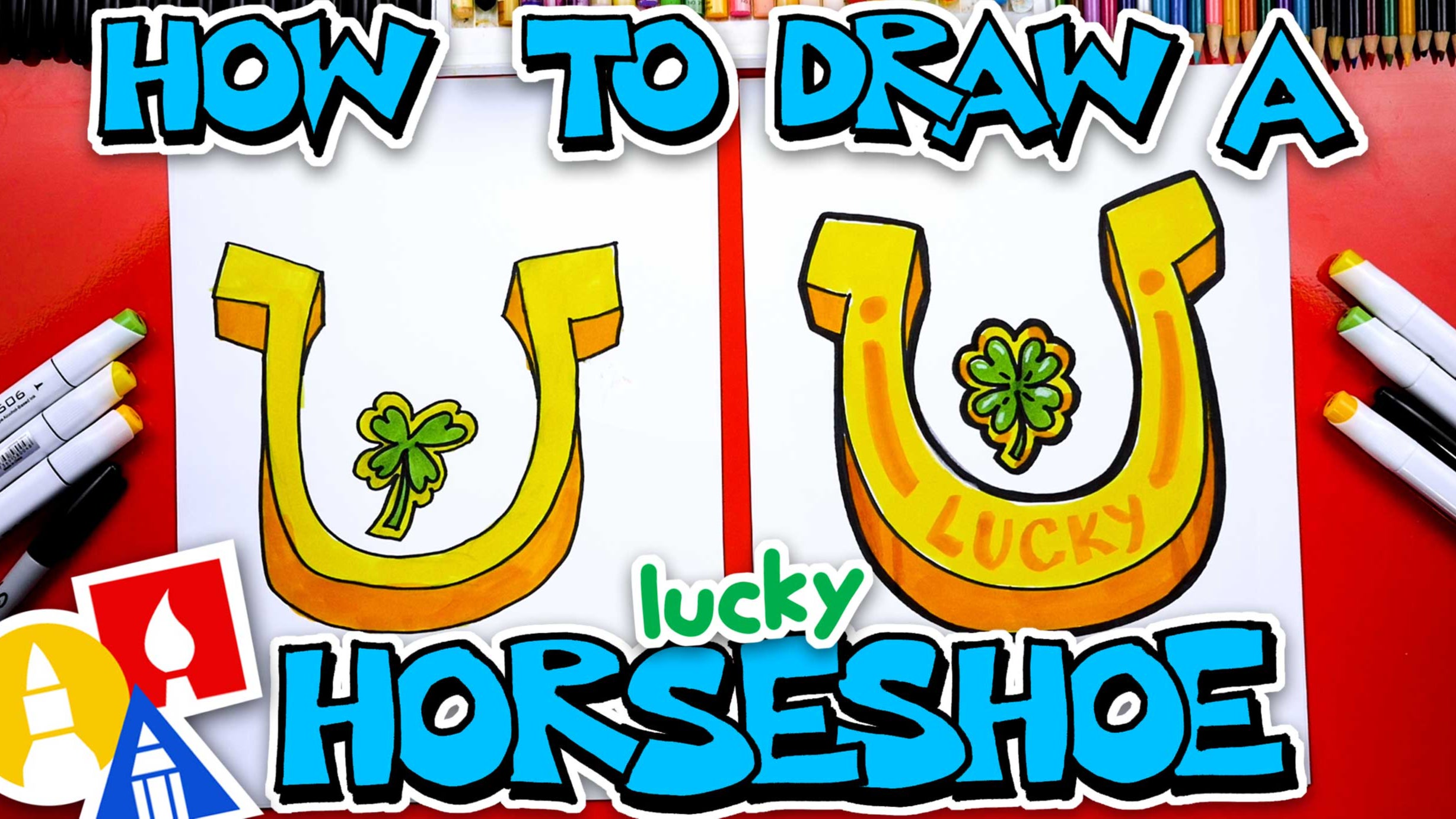How To Draw A Lucky Horseshoe Art For Kids Hub