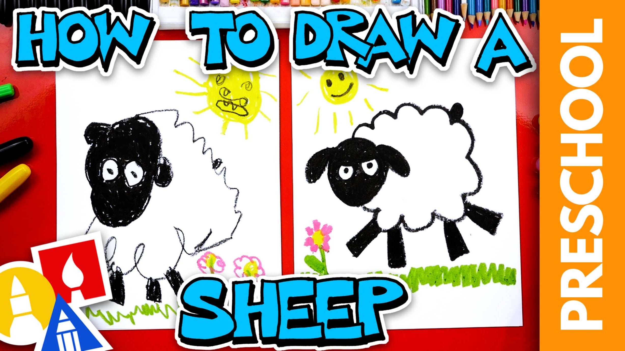 How To Draw A Baby Sheep For Kids