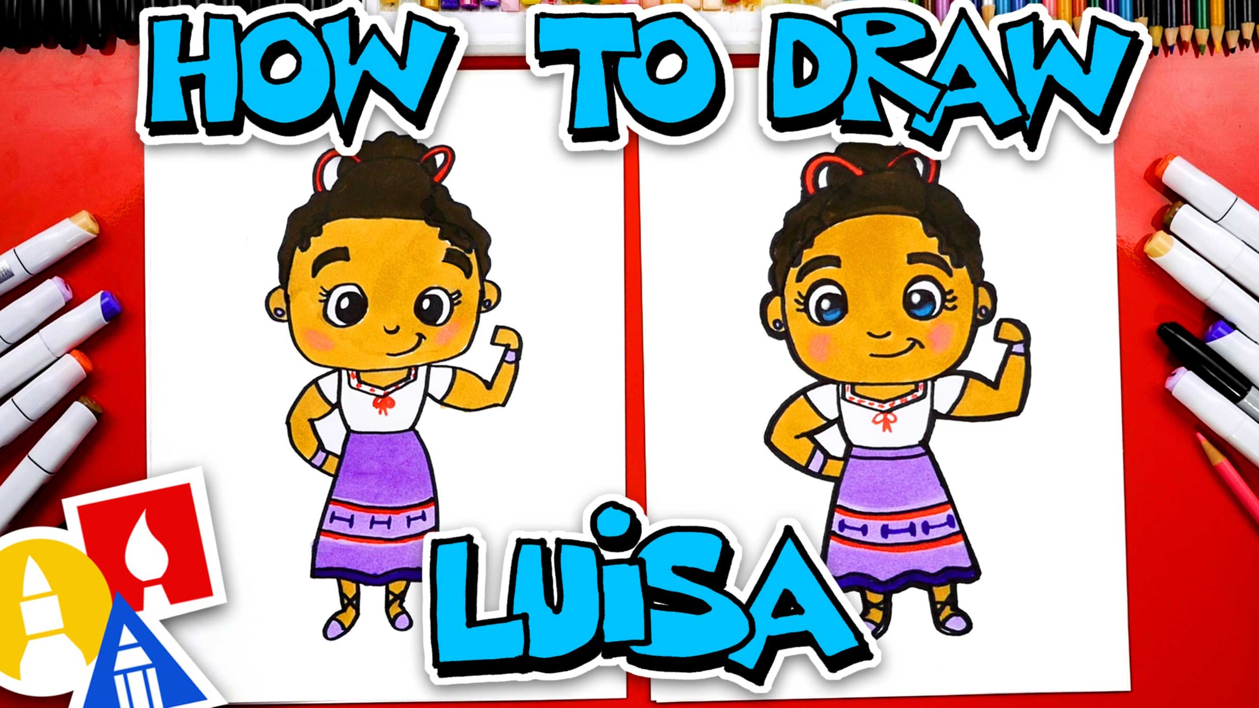 How To Draw Luisa From Encanto Art For Kids Hub