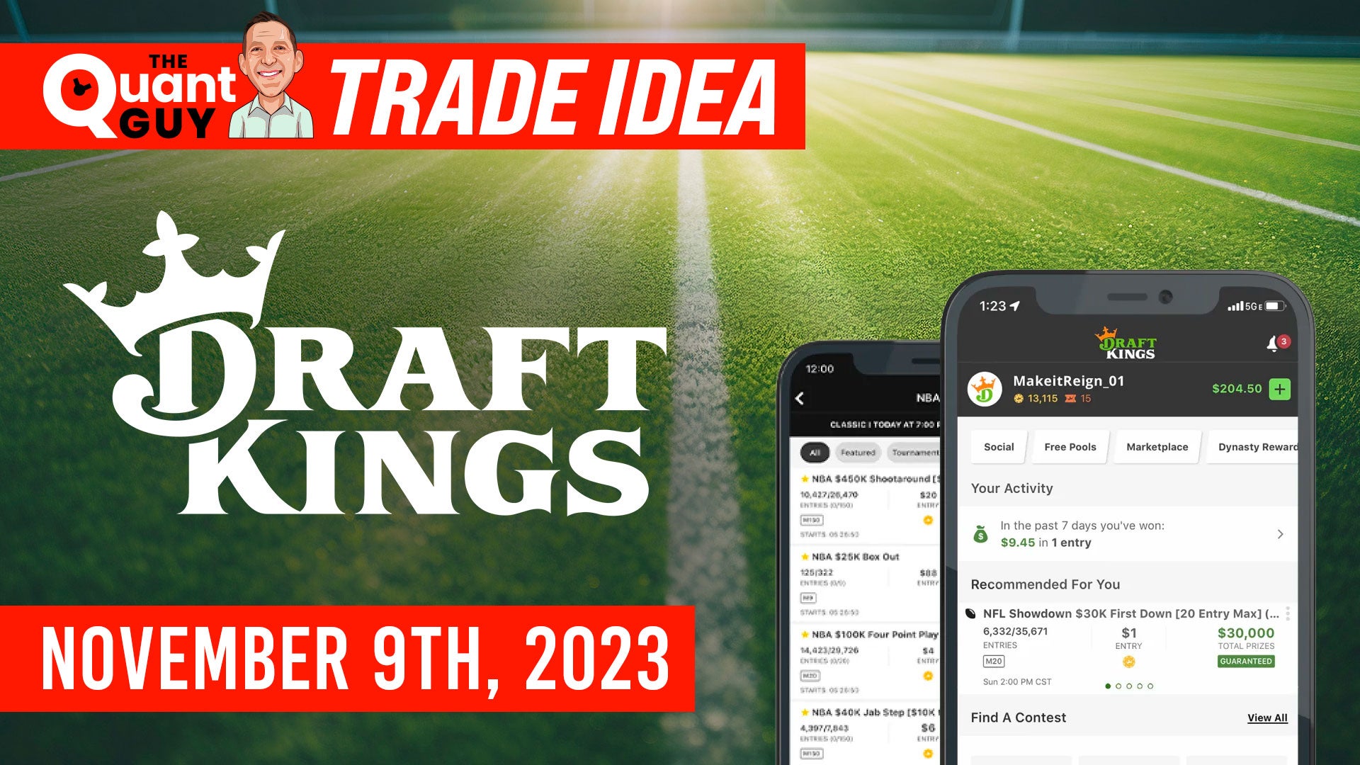 Draft Kings Trade Idea 110923 1 The Quant Guy