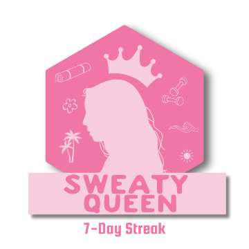 Image for the badge Sweaty Queen.