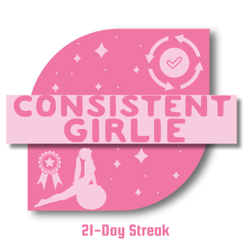Image for the badge Consistent Girlie.