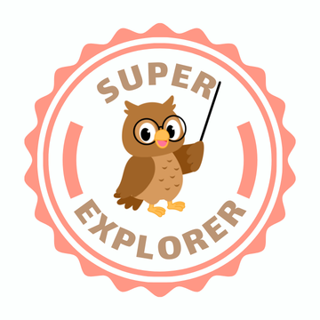 Image pour le badge Super explorer .