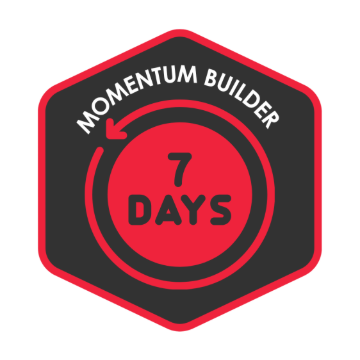 Image for the badge 7-Day Learning Streak | Momentum Builder.