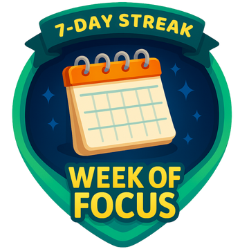 Image for the badge Week of Focus.