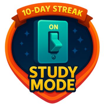 Image for the badge Study Mode.