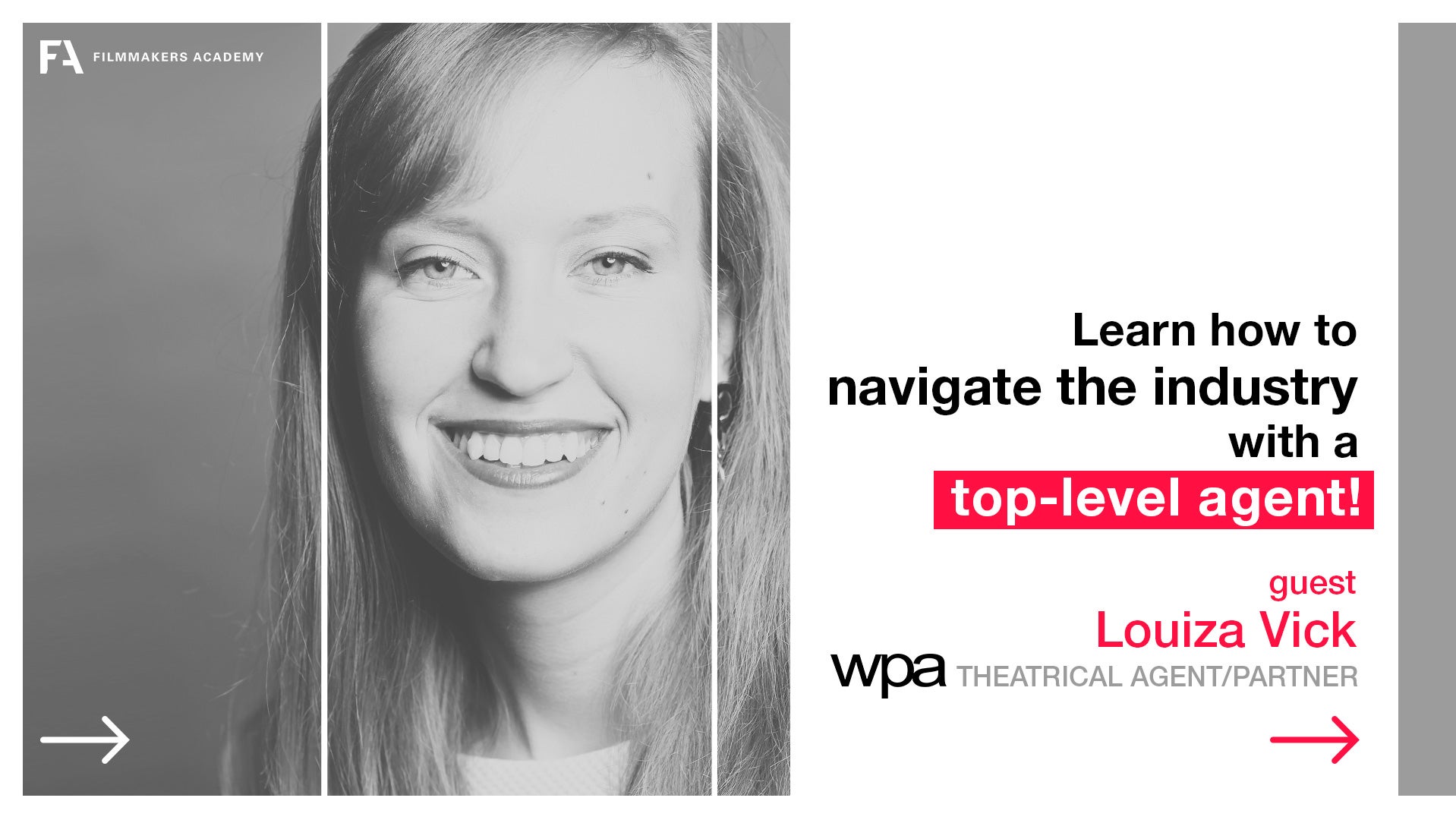 Film & Entertainment Industry Coaching with WPA Agent Louiza Vick