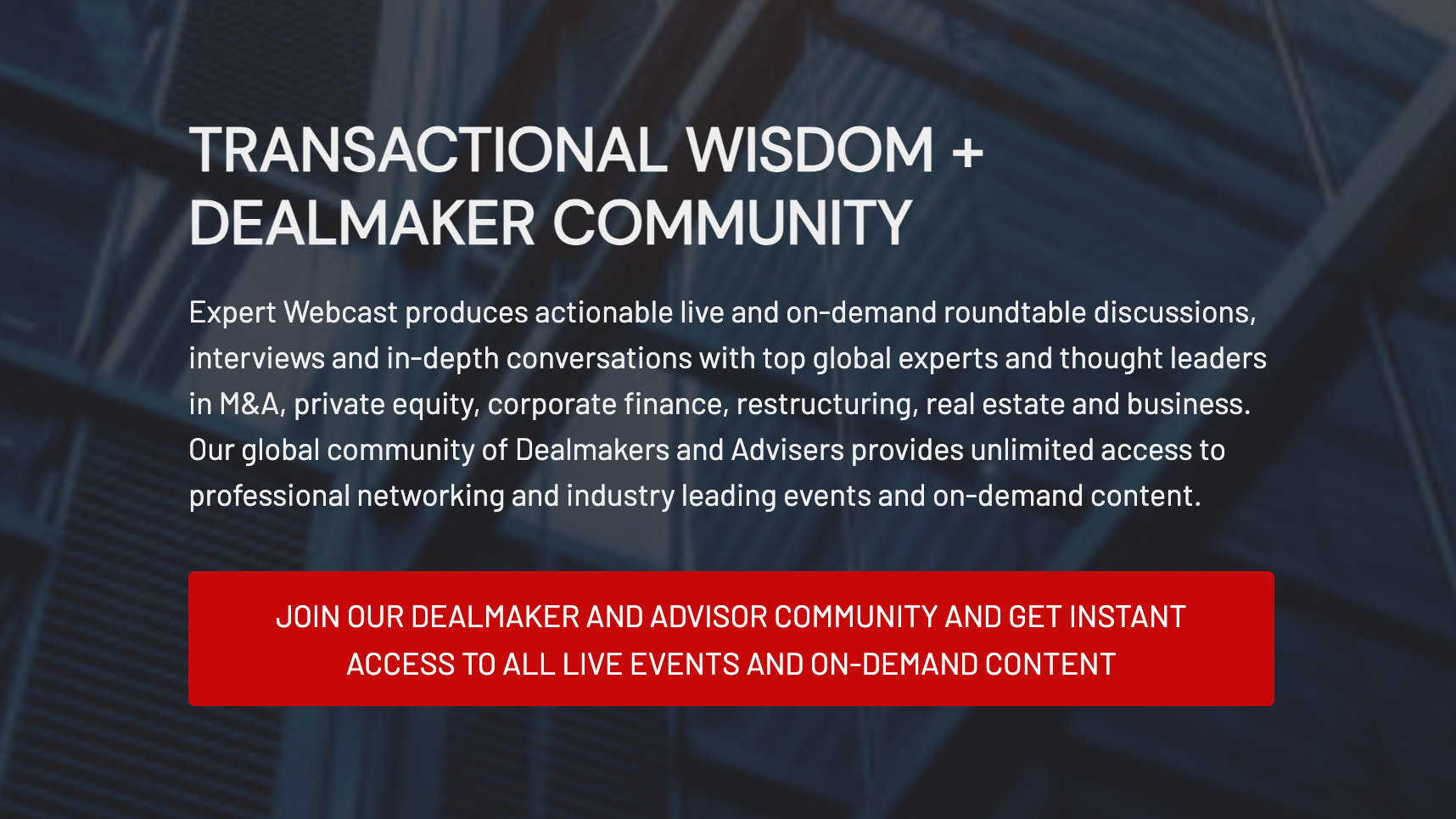 Access Live and On-Demand Programs + Networking