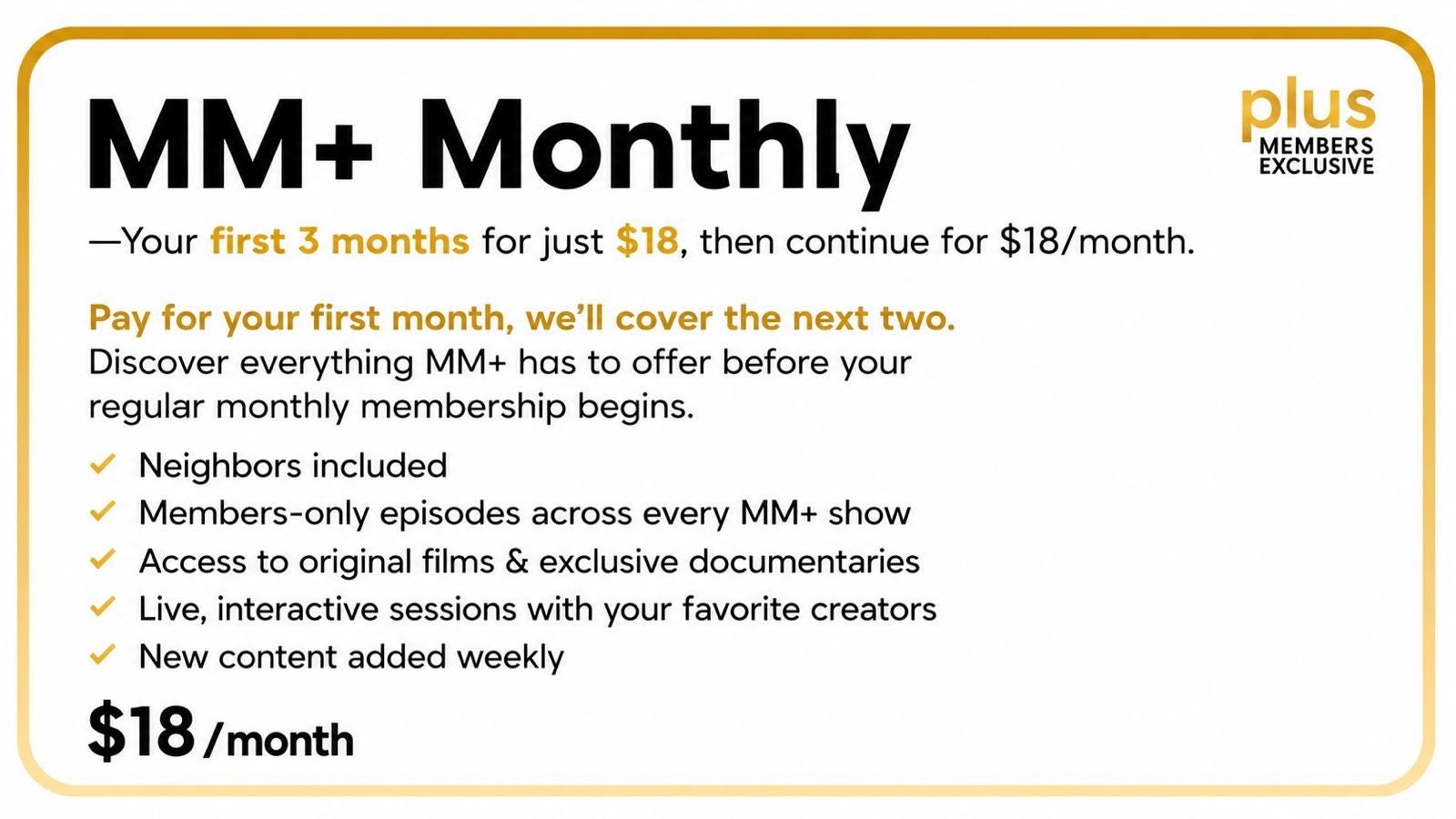 MM+ Monthly
