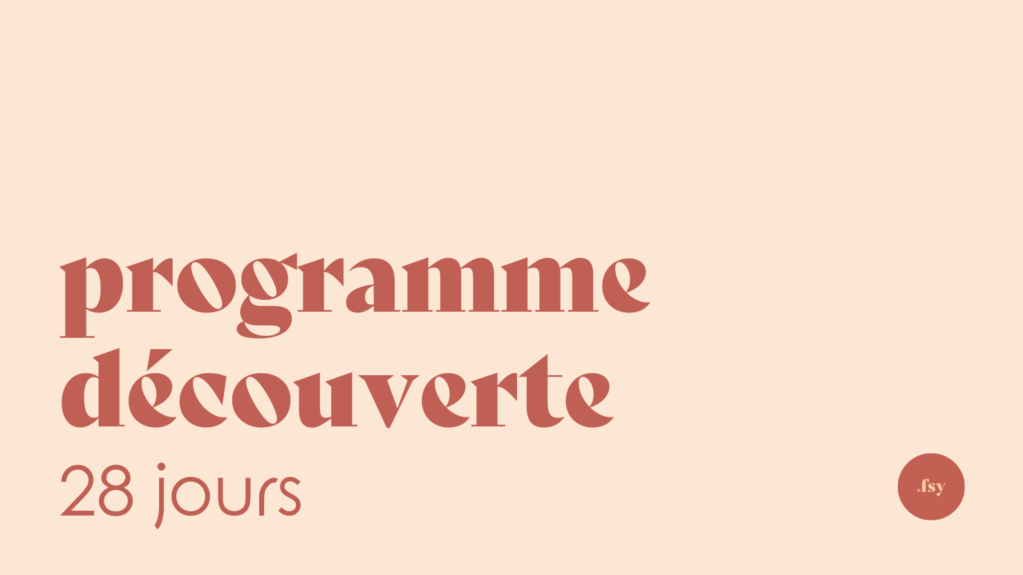 Programme Découverte