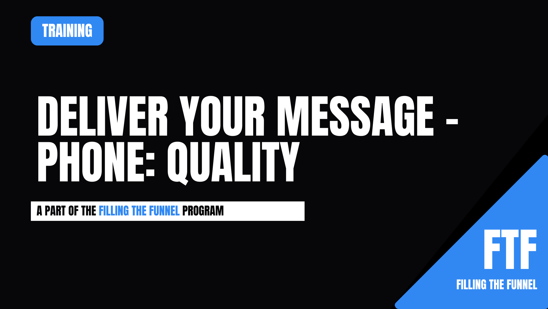 Collection - Deliver Your Message: Phone - Quality