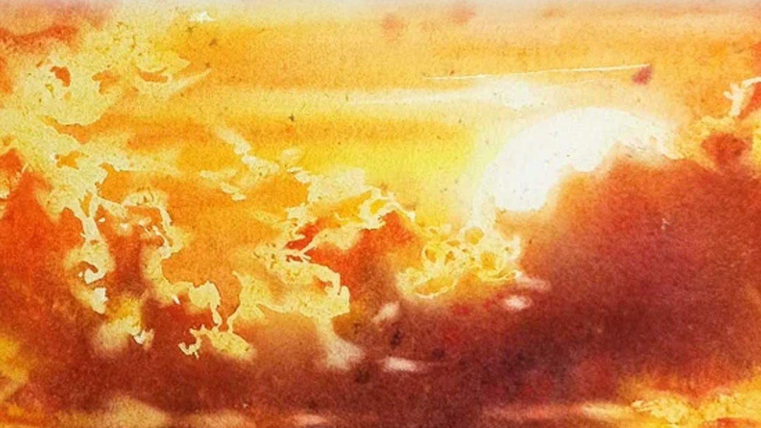 Capturing Sunset Sky Energy with Fun Watercolour Techniques