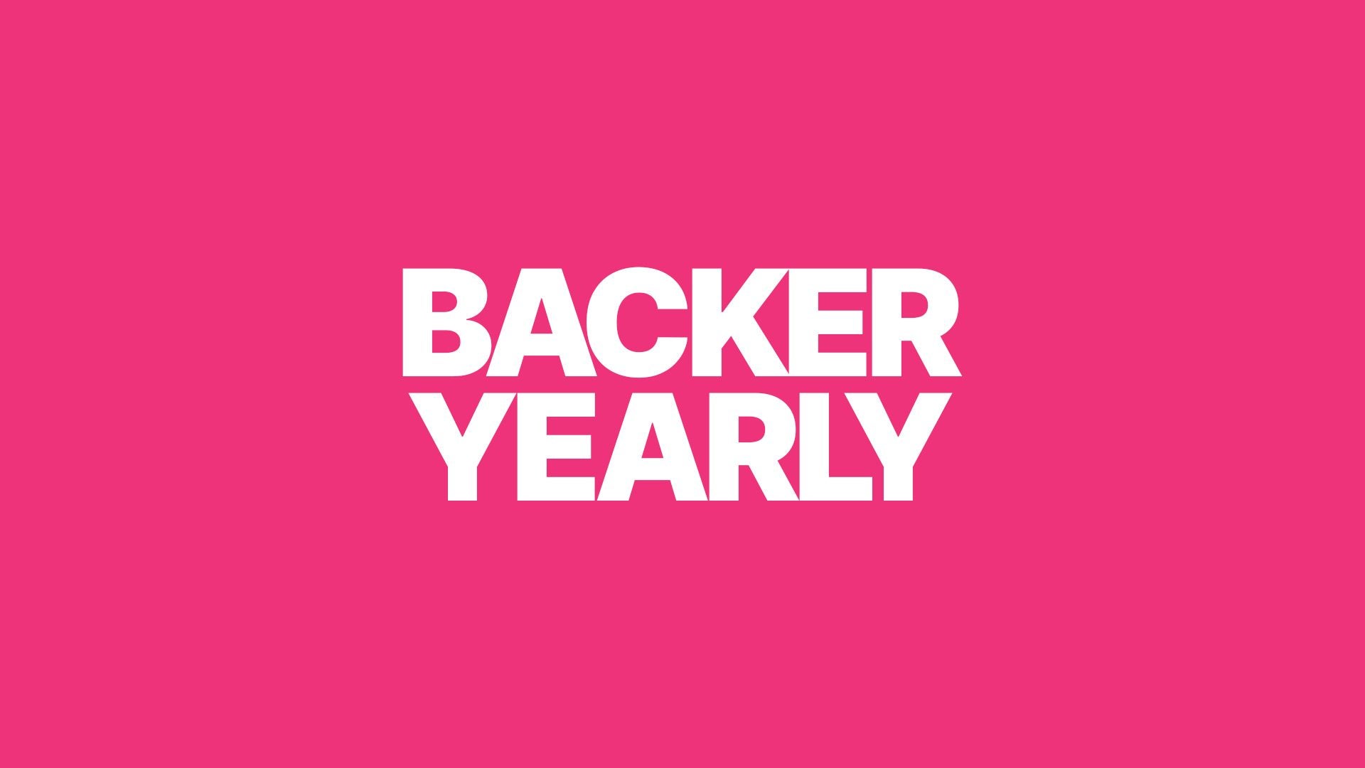 Backer Yearly