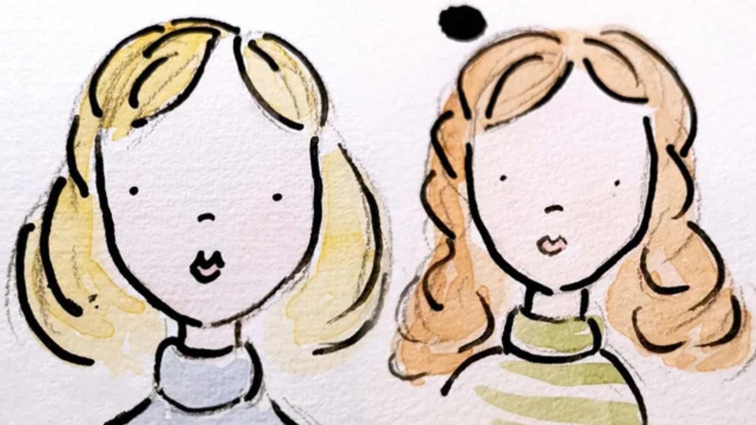 Simplifying Portraits with Ink and Watercolour