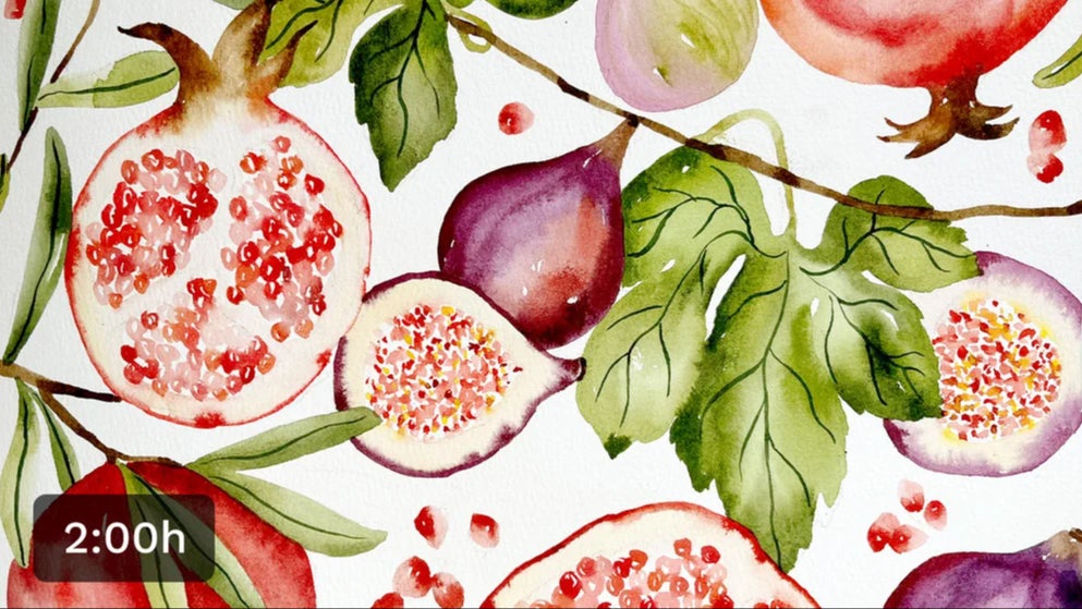 Loose Watercolour Patterns in a Sketchbook