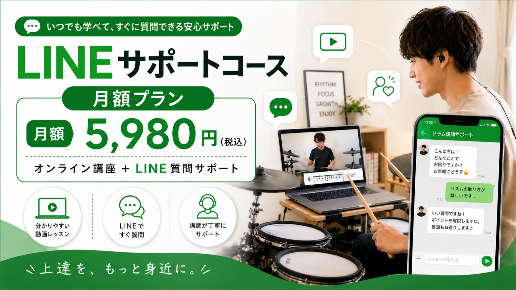 LINEサポートコース（月額プラン）