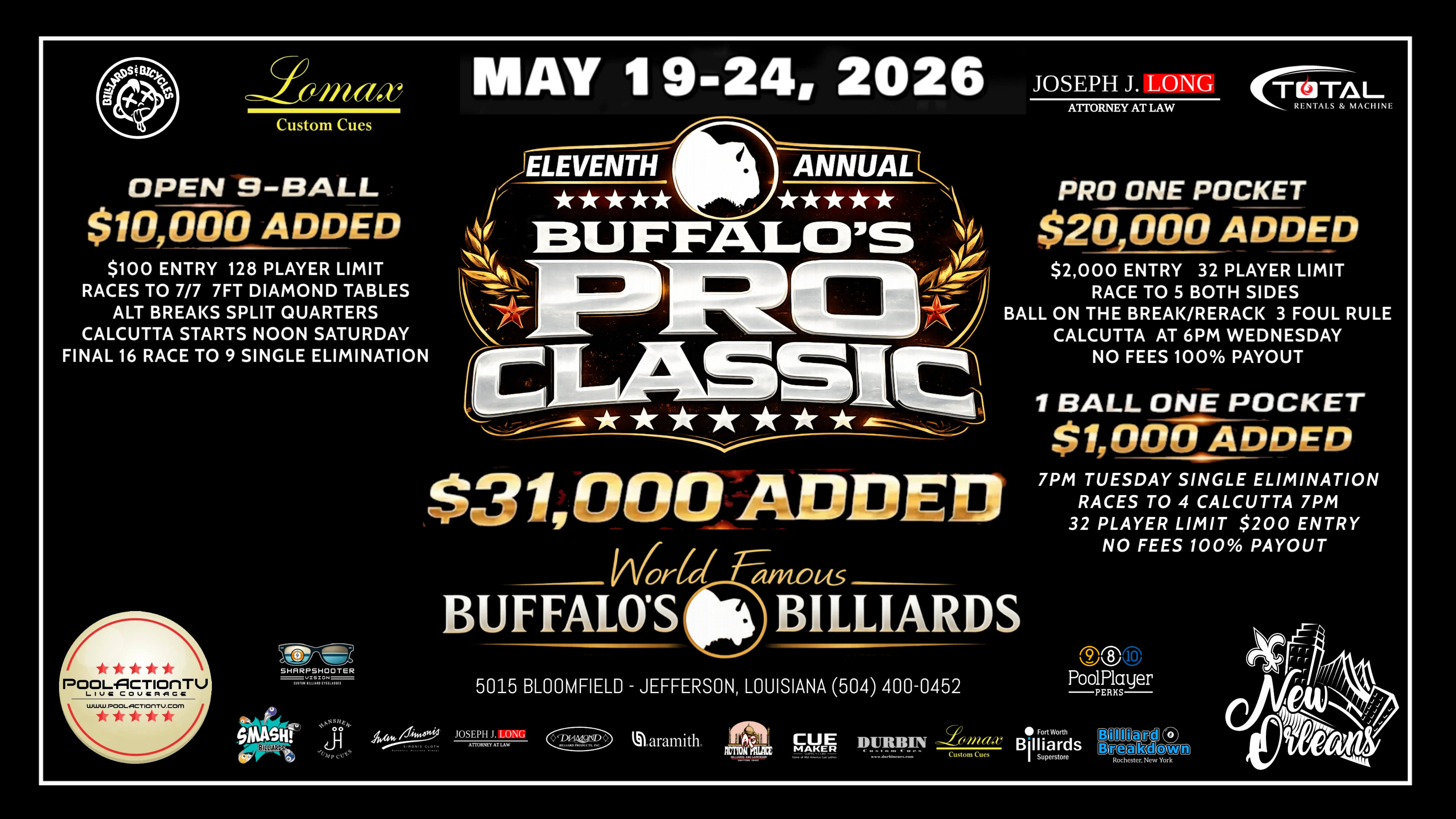 2026 Buffalo's Pro Classic Tuesday Day Pass