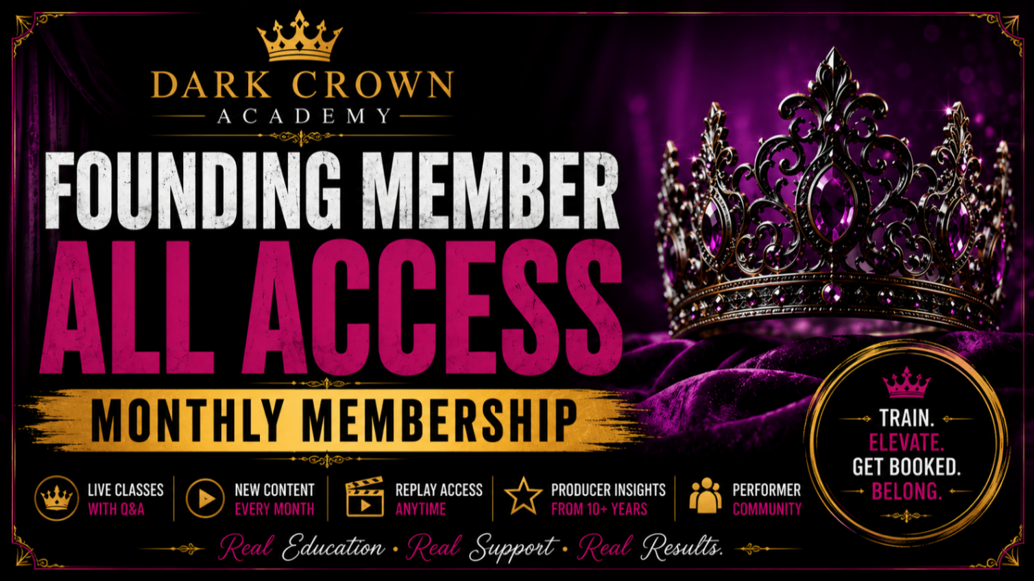 Dark Crown Backstage All Access Pass — Founding Member