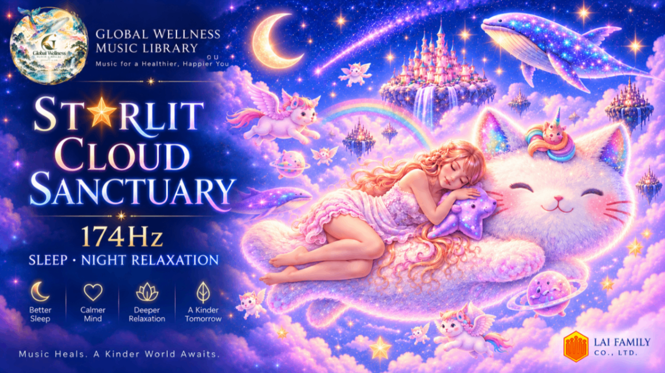 Starlit Cloud Sanctuary｜174Hz Sleep & Night Relaxation