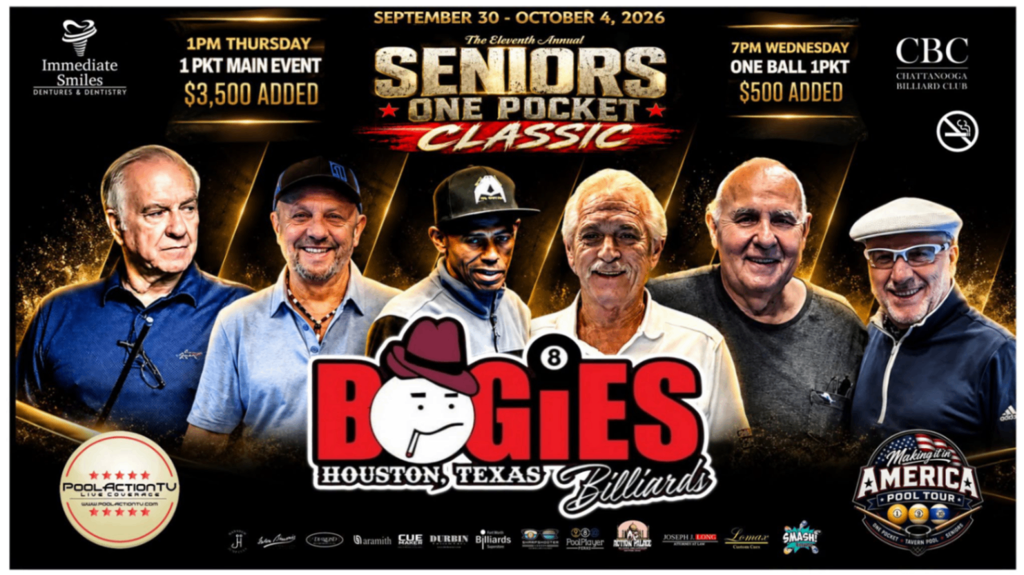 2026 Seniors One Pocket Houston Early Bird Discount All Event Pass