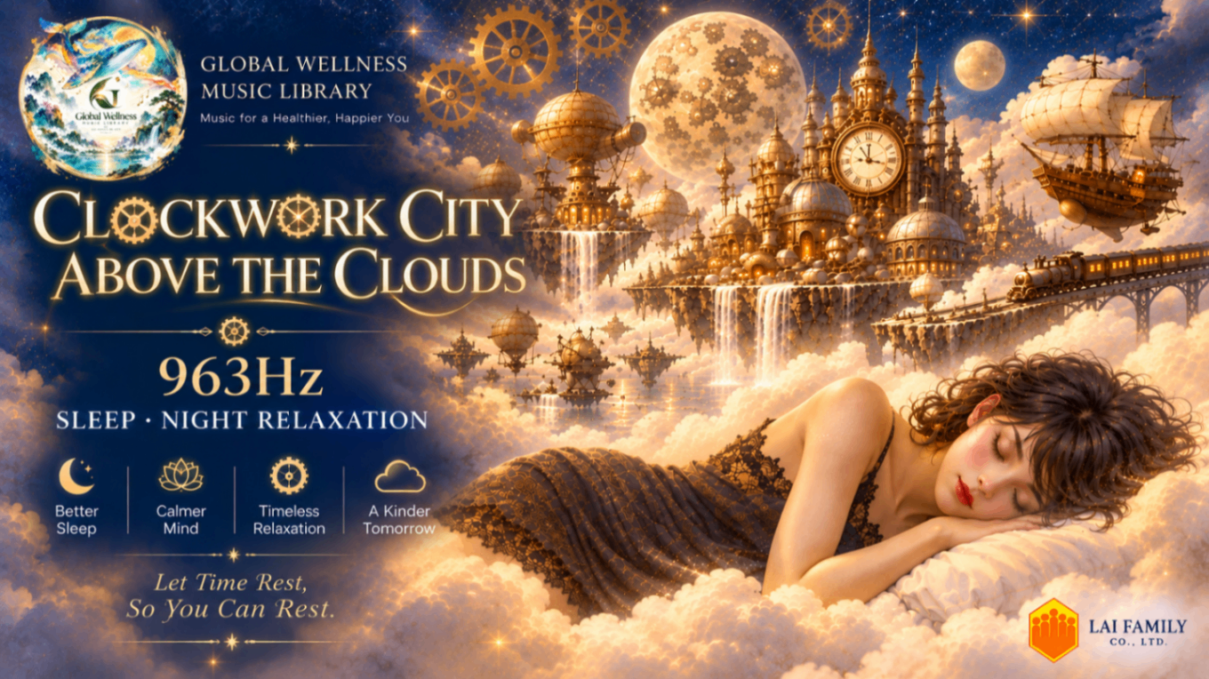 Clockwork City Above the Clouds｜963Hz Sleep & Night Relaxation