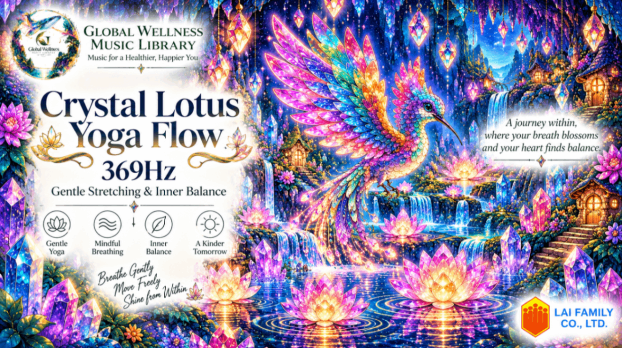 Crystal Lotus Serenity｜369Hz Gentle Stretch & Inner Balance