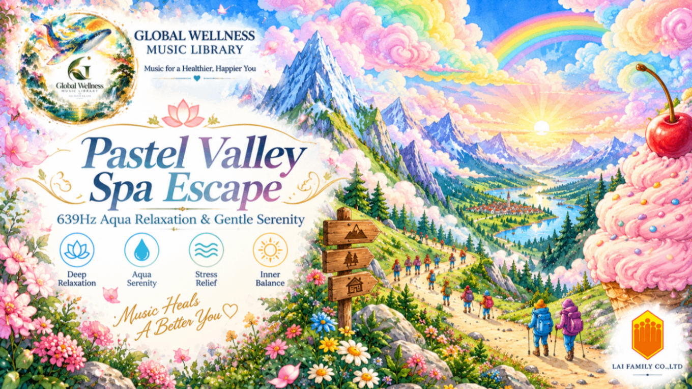 Pastel Valley Spa Escape｜639Hz Aqua Relaxation & Gentle Serenity