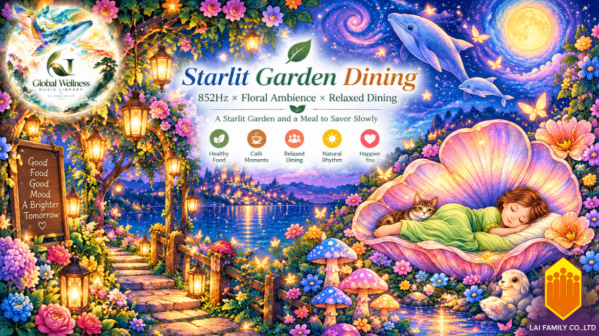 Starlit Garden Dining｜852Hz Relaxed Dining & Floral Ambience