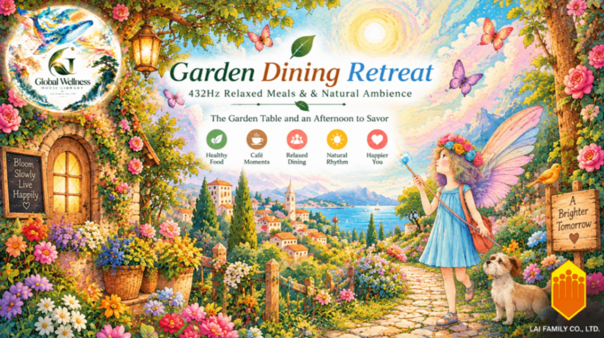 Garden Dining Retreat｜432Hz Relaxed Meals & Natural Ambience