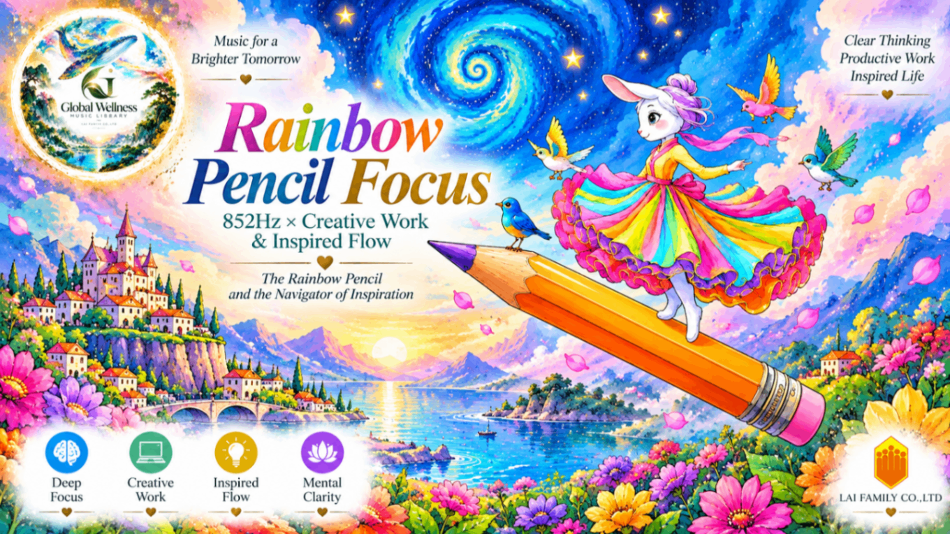 Rainbow Pencil Focus｜852Hz Creative Work & Inspired Flow