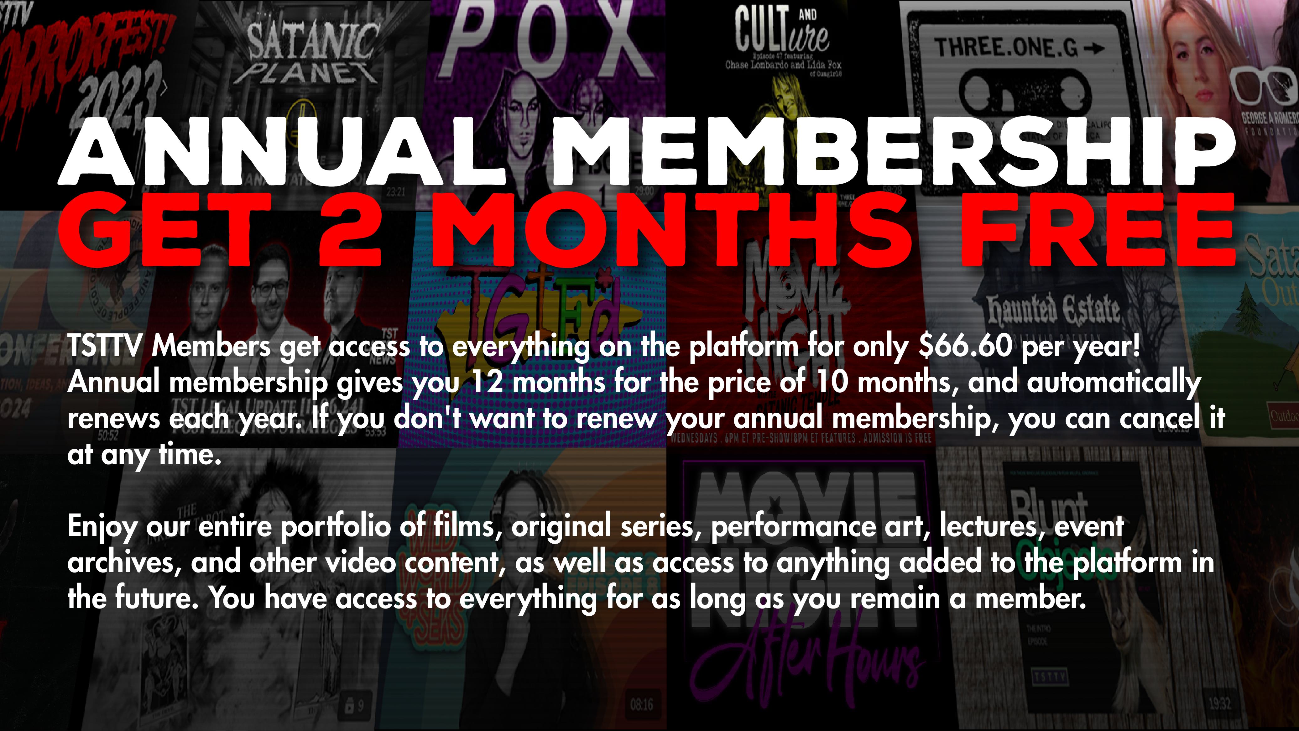 Annual Membership (get 2 months free)
