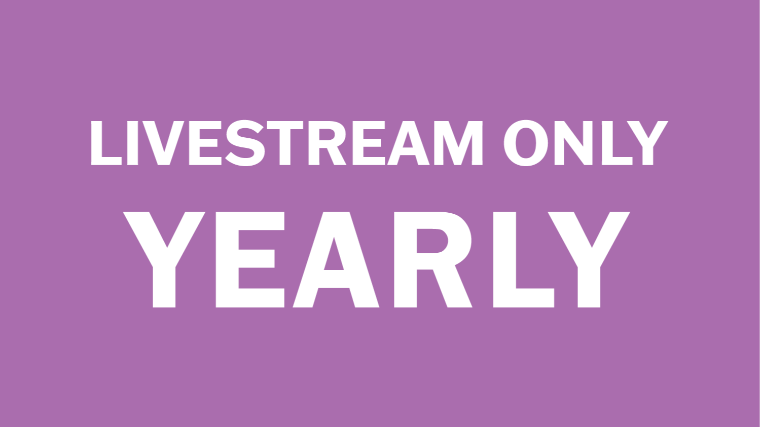 TEJ TV LIVESTREAM - Yearly