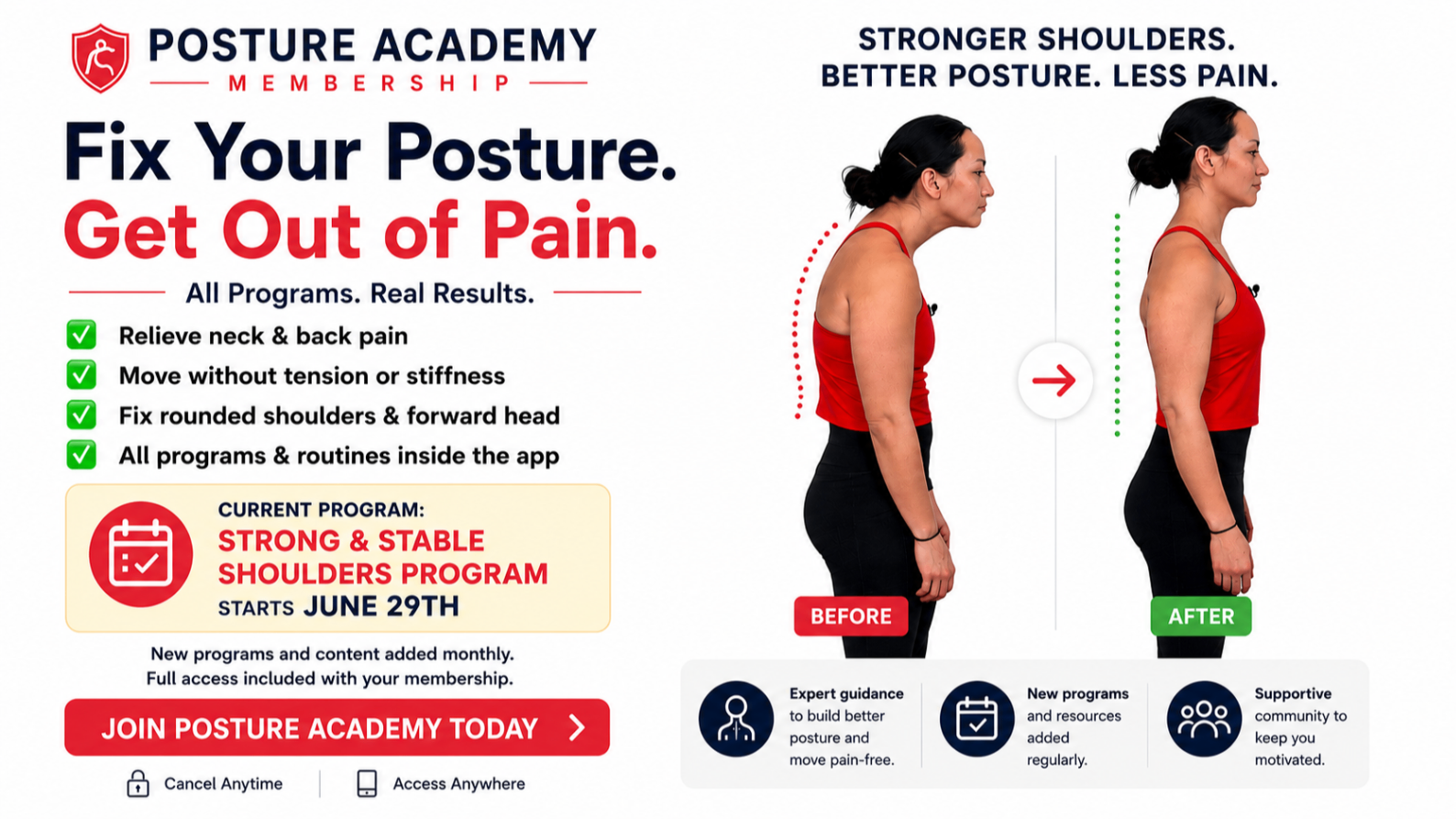 Posture Academy Monthly Membership