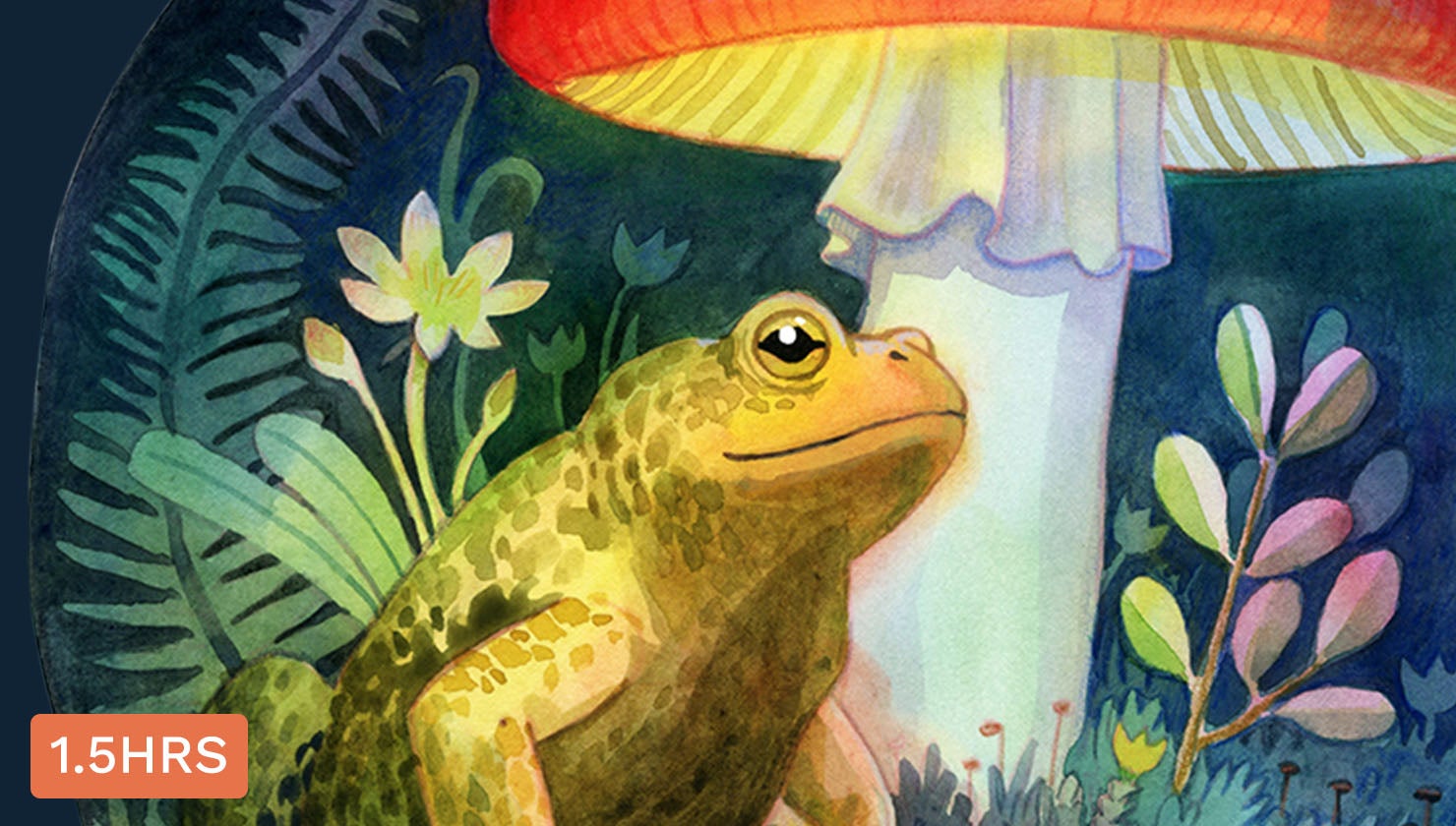 Magical Lights and Glowing Surfaces in Watercolour