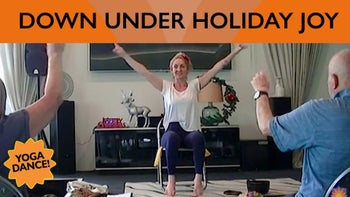 A "Down Under" Holiday Chair Yoga and Dance Class with Alicia