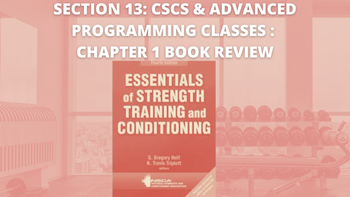 Section 13: CSCS & Advanced Programming Classes : Chapter 1 Book Review