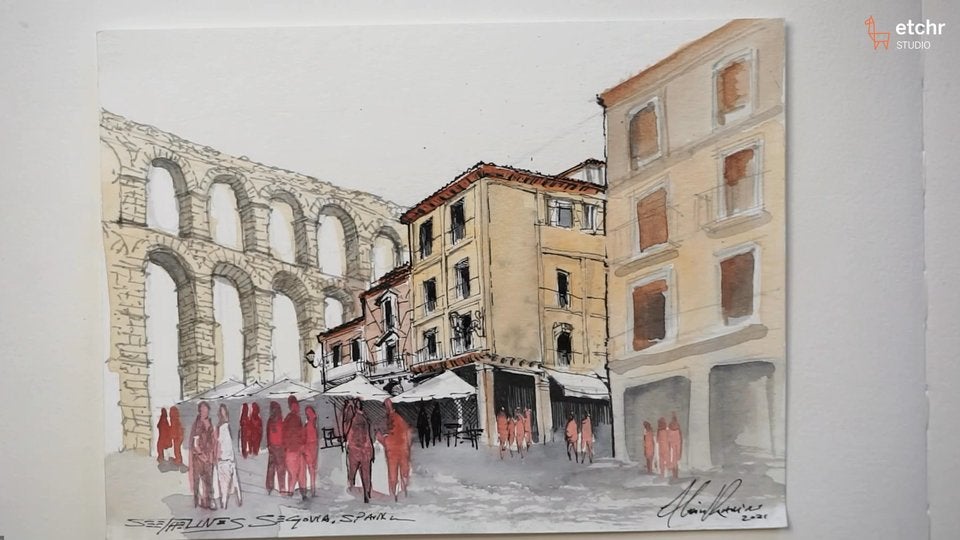 Historic Sketching with Ink and Watercolour