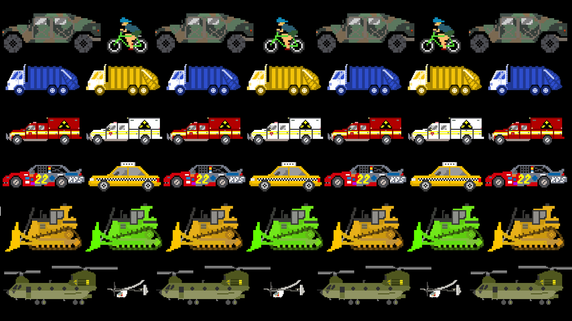 Vehicle Patterns 2 - ABAB Patterns