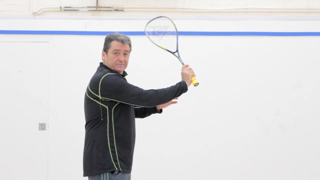 Backhand volley drop technique