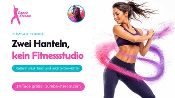 Straffen ohne Studio — Zumba® Toning online mit Kathrin