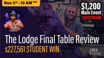 The Lodge $1,200 Main Event Final Table Review | Hole Cards Up | ICM Series Part 1/5