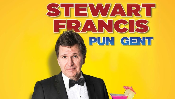 Stewart Francis Pun Gent stand-up special poster on NextUp Comedy