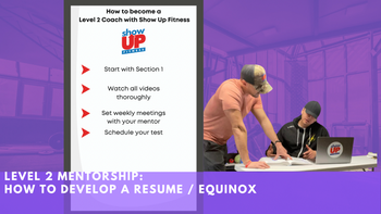 How to develop a resume: Lifetime, Equinox, Crunch, Anytime, 24-Hour, EoS