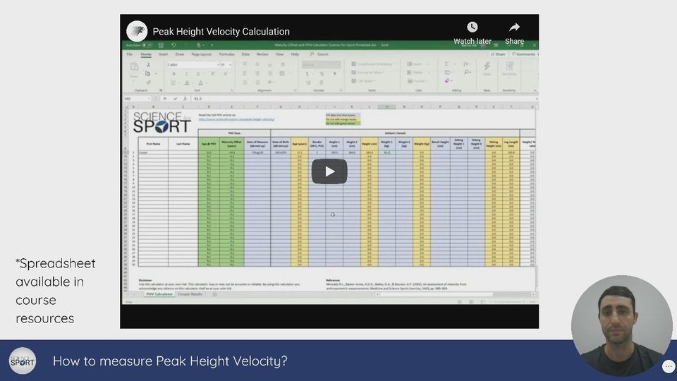 📏 Peak Height Velocity