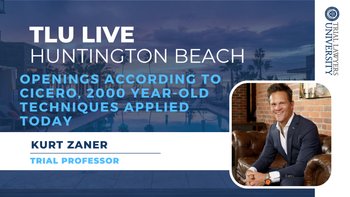 TLU Live Huntington Beach 2023 | Openings According To Cicero, 2000 Year-Old Techniques Applied Today | Kurt Zaner