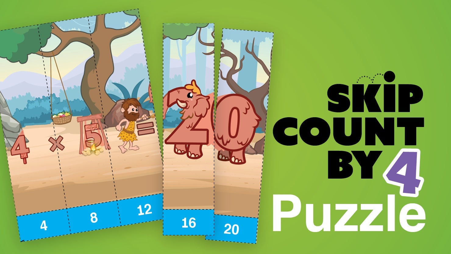 PC 4 Childrenページ Kids Club | Skip Count by 4 | 4x5=20